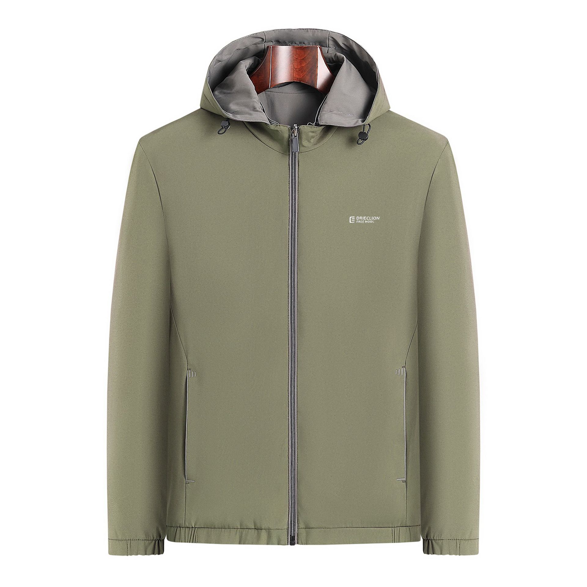 Windbreaker Men Zip - Men Reversible Hooded Jacket Double Sided