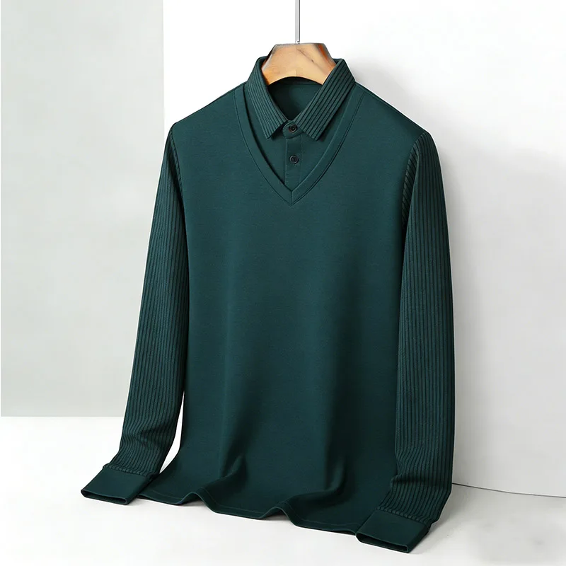 Men'S Fashion - Men's Fake Two Piece Shirt Collar