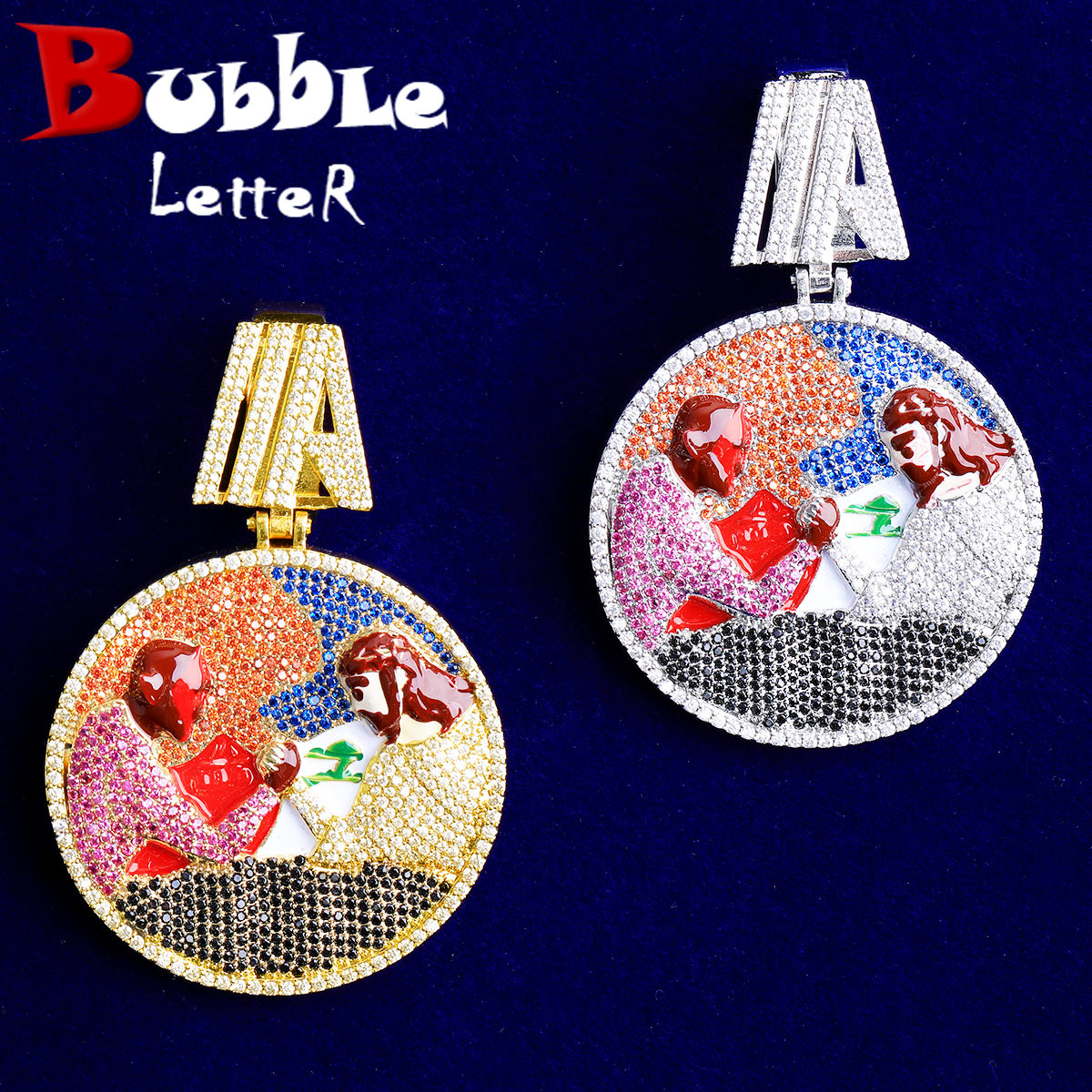 Bubble Letter Iced Out Disc Wr - Mens Fashion Discord review and price