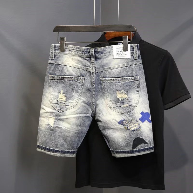 Summer Men's Fashion Scraped P - Men Fashion Jeans review and price
