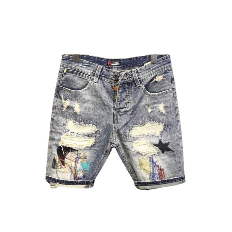 Summer Men's Fashion Scraped P - Men Fashion Jeans review and price