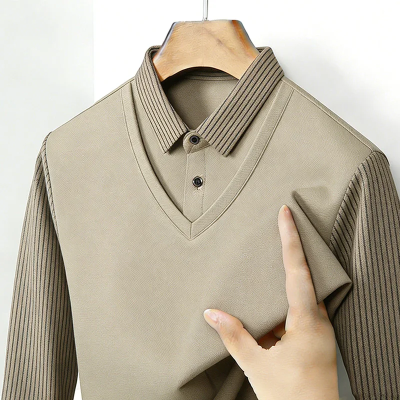 Men's Fake Two Piece Shirt Col - Men'S Fashion review and price