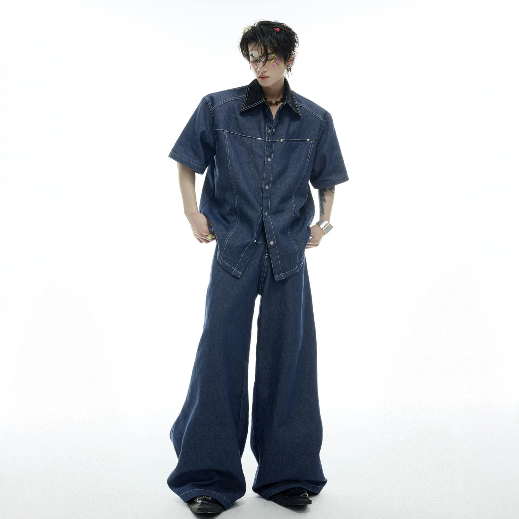 Summer Men's Denim Matching Se - Men Fashion Jeans review and price