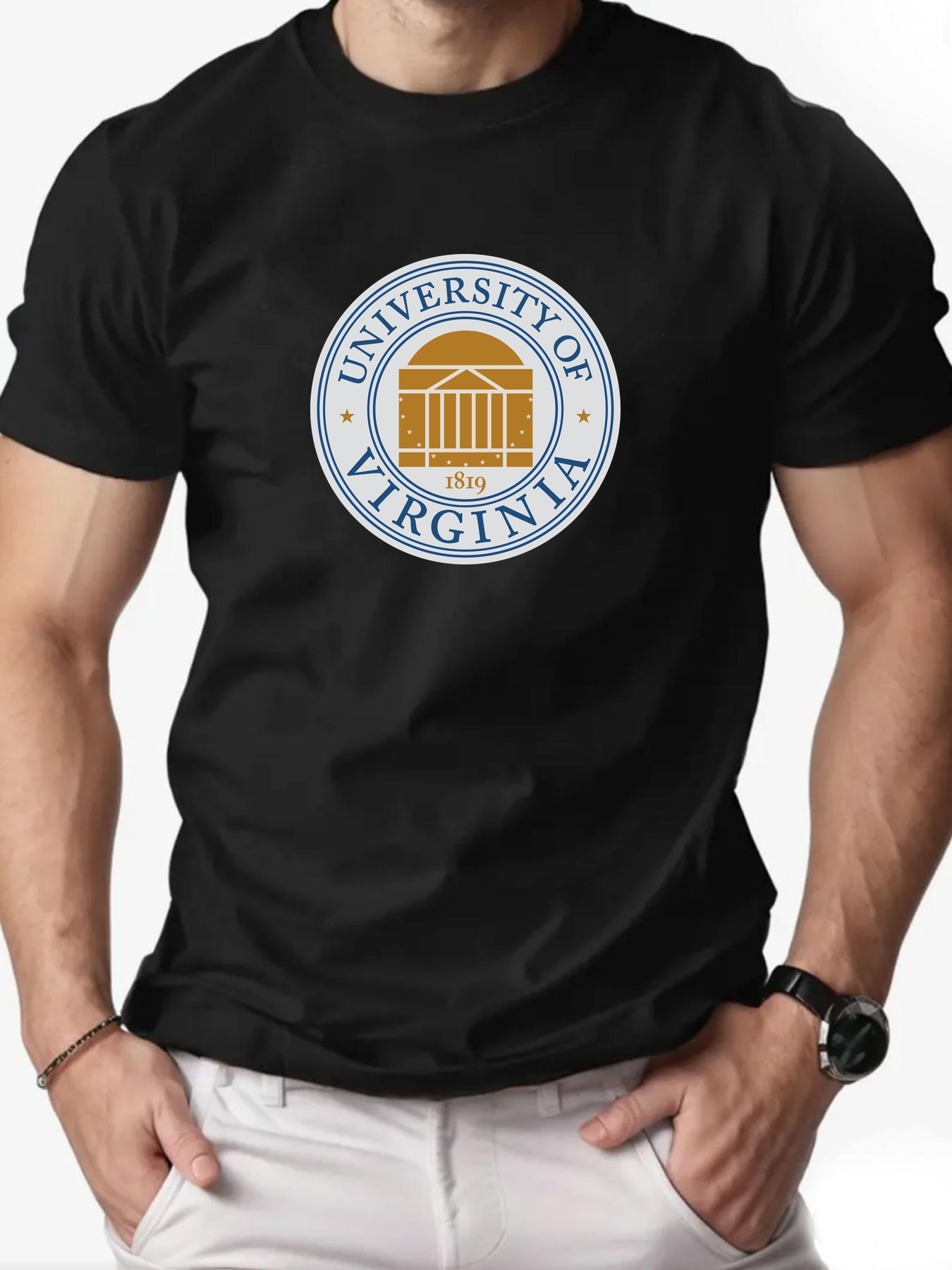 Men's Cotton T-Shirt, Universi - Men'S Fashion University review and price