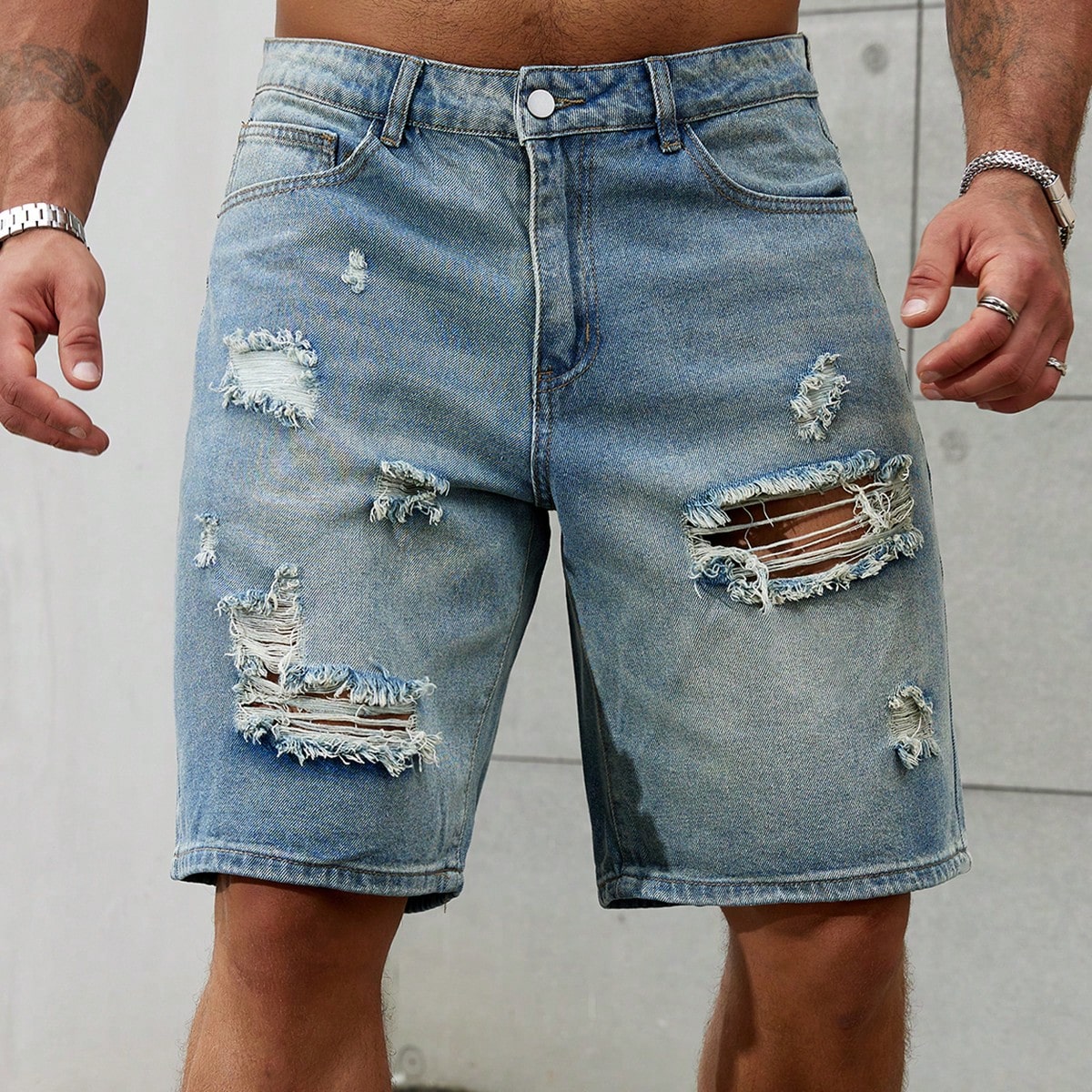 New Fashion Mens Ripped Short  - Men Fashion Jeans review and price