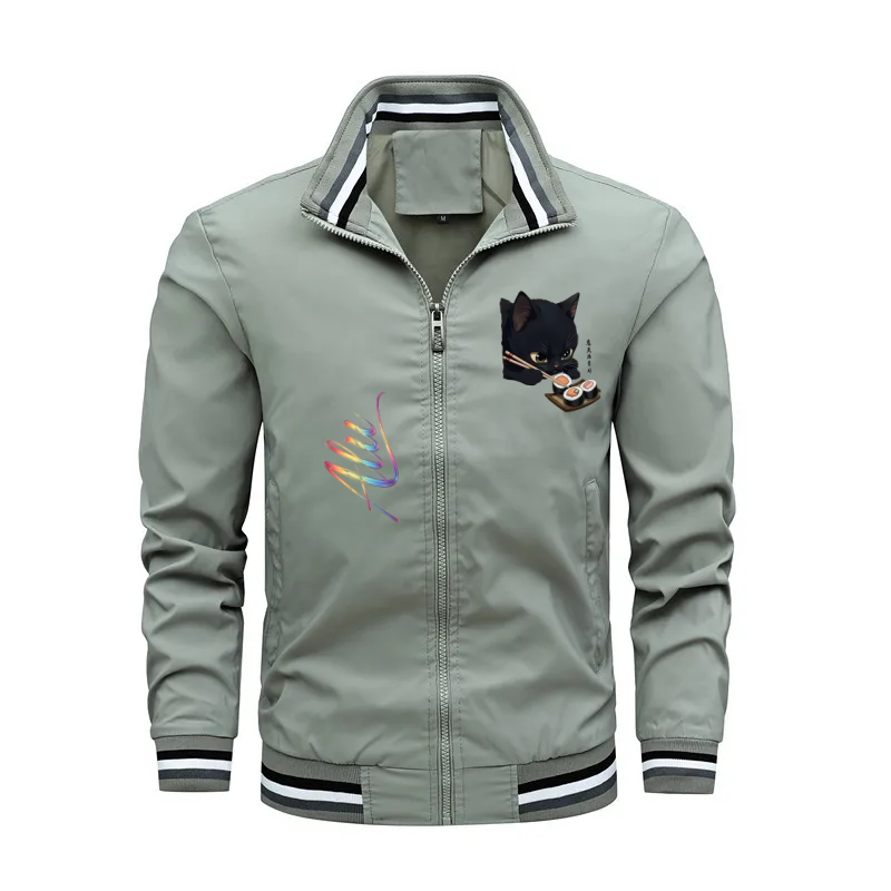 Men Stand‑Collar Zip‑Up Jacket - Windbreaker Men Zip review and price
