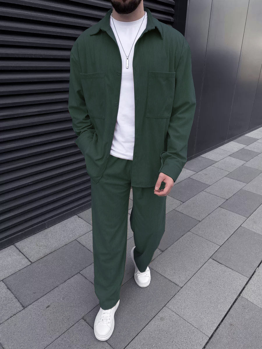 Men's corduroy two-piece outfi - Men'S Spring Fashion review and price