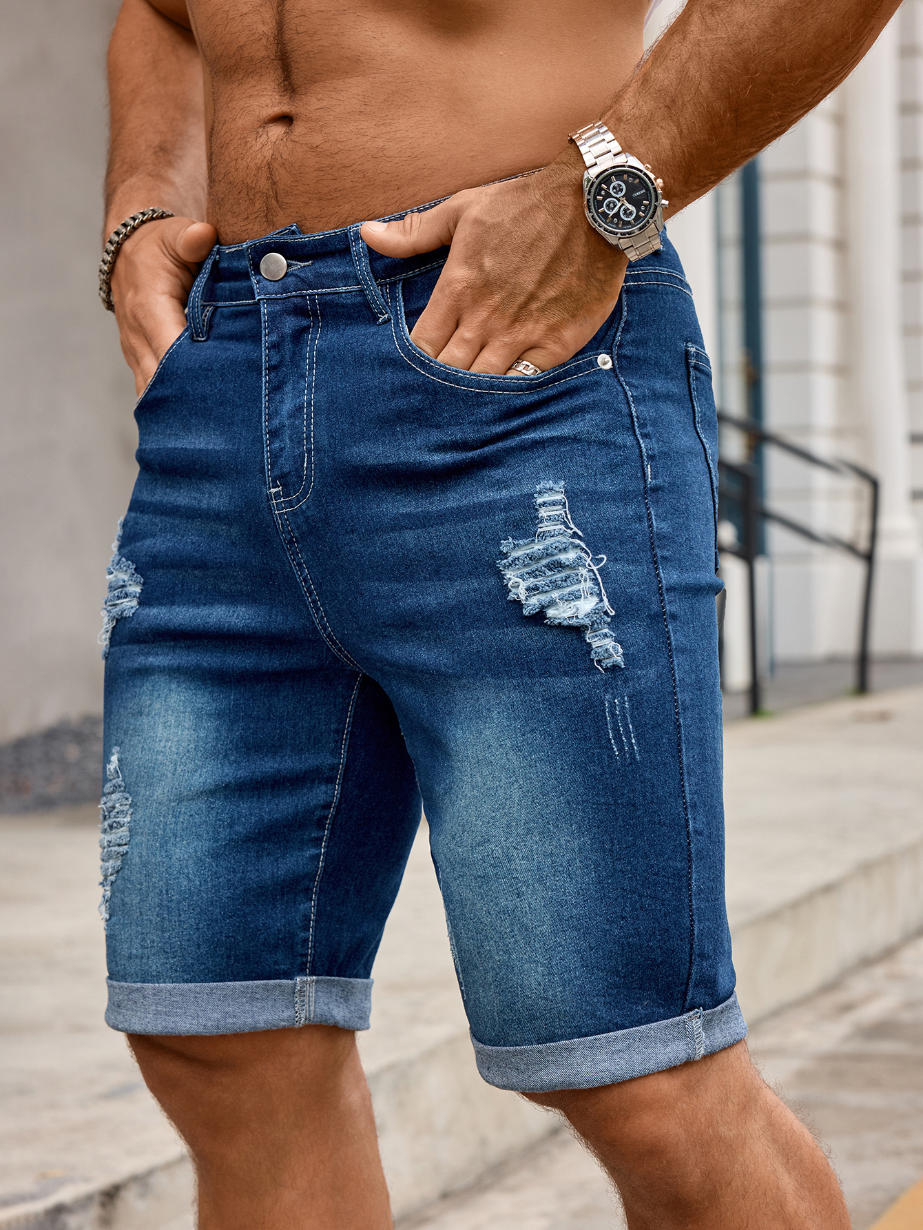Men Denim Trousers Jeans Short - Men Fashion Jeans review and price