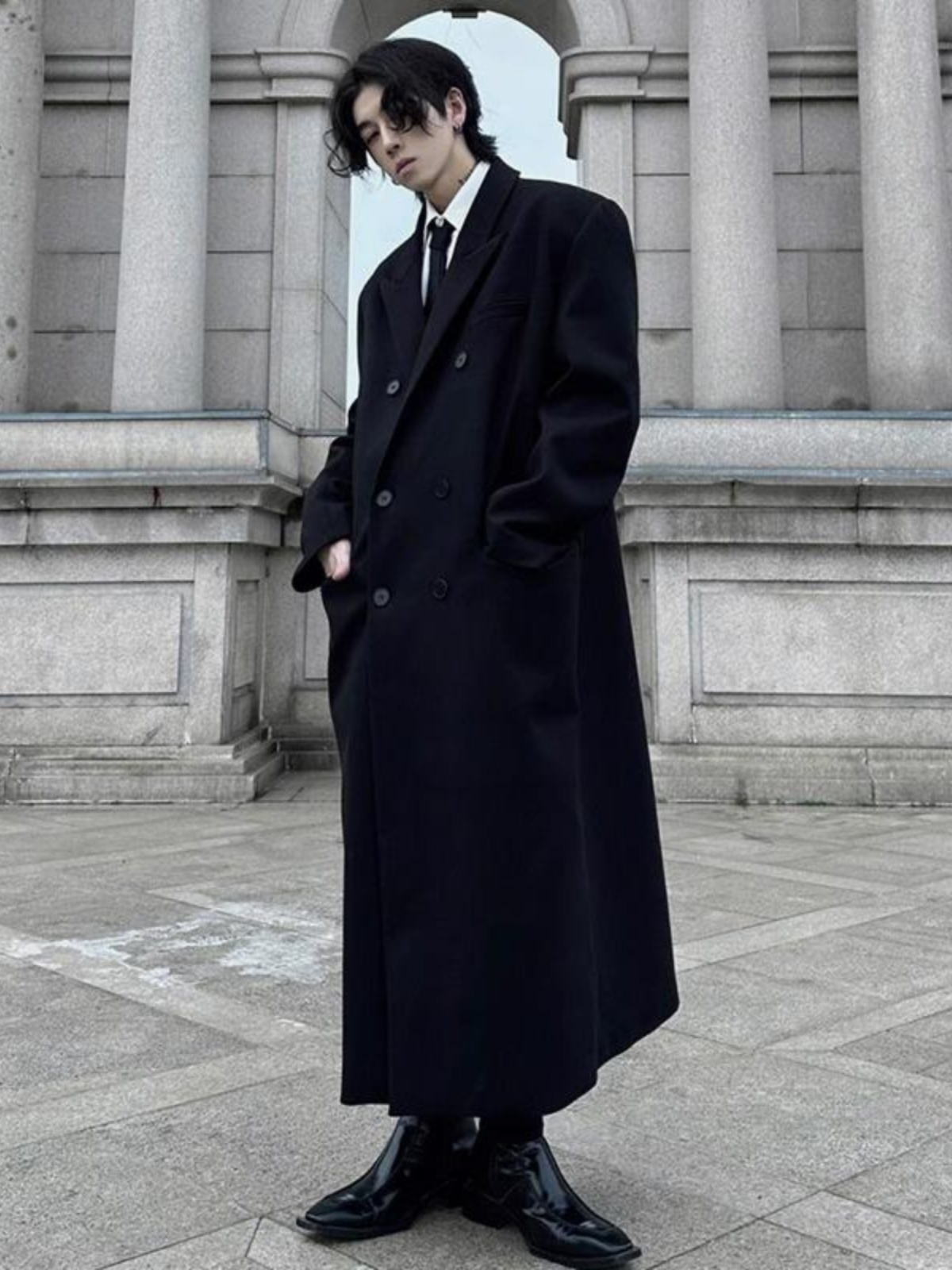 Trench Oversize Long Coat Mens - Windbreaker Men Zip review and price