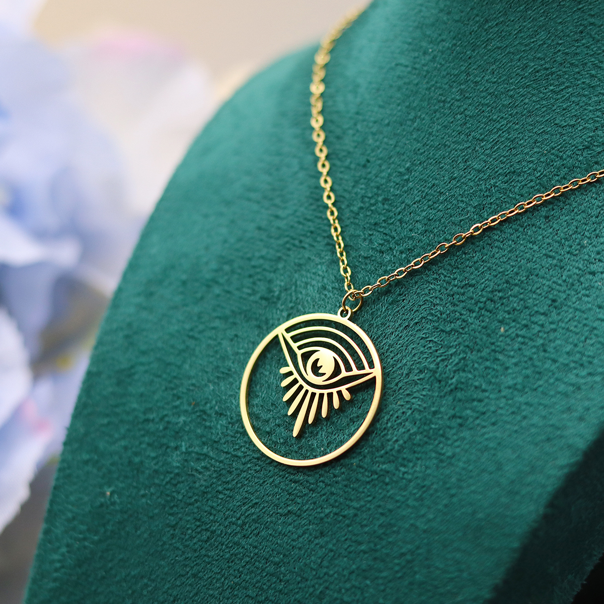 Kinitial Lucky Eyes Pendant Ne - Men Fashion Egypt review and price
