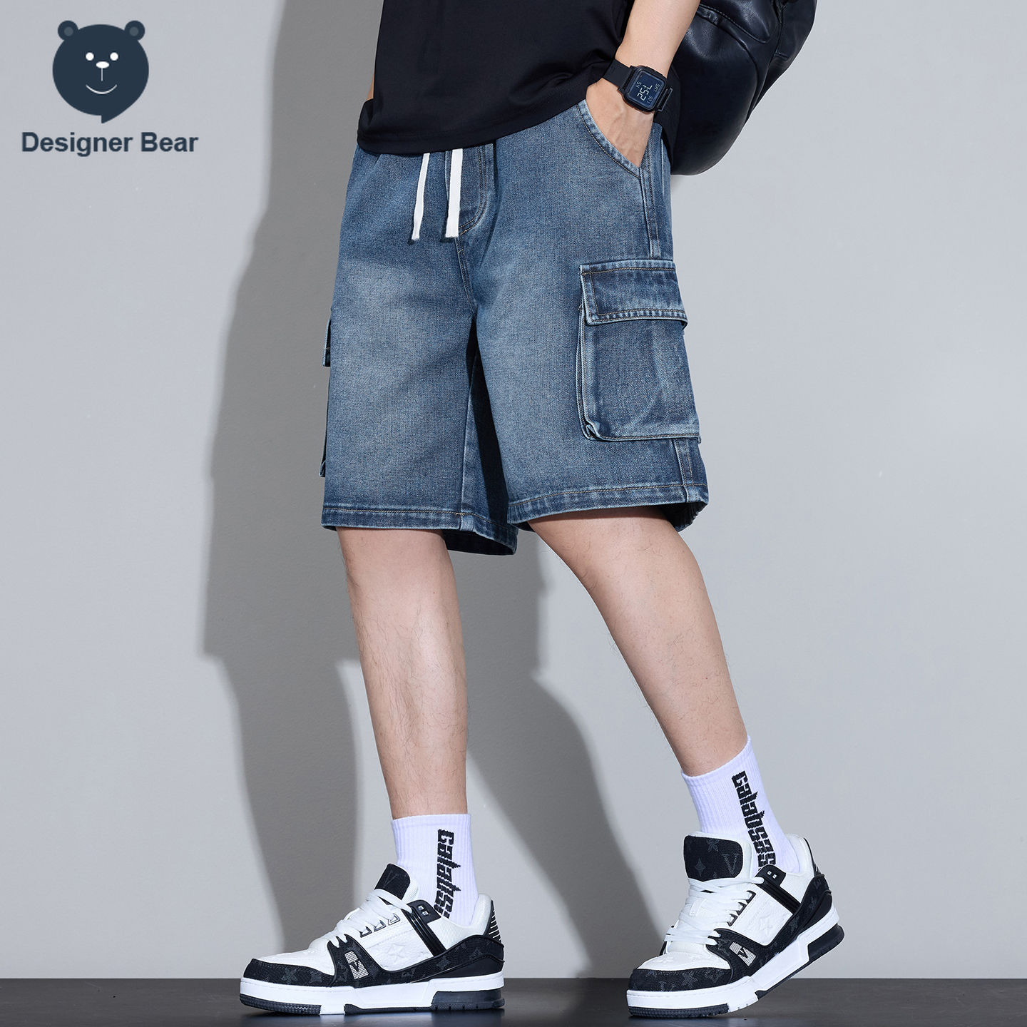 Men's Multi-Pocket Cargo Denim - Men Fashion Jeans review and price
