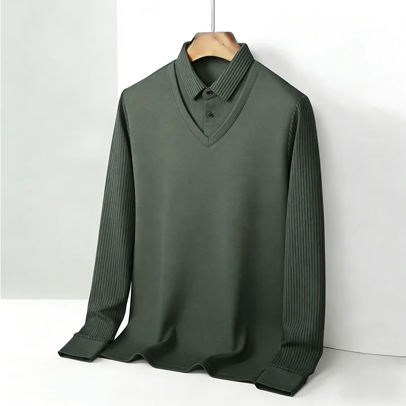 Men's Fake Two Piece Shirt Col - Men'S Fashion review and price