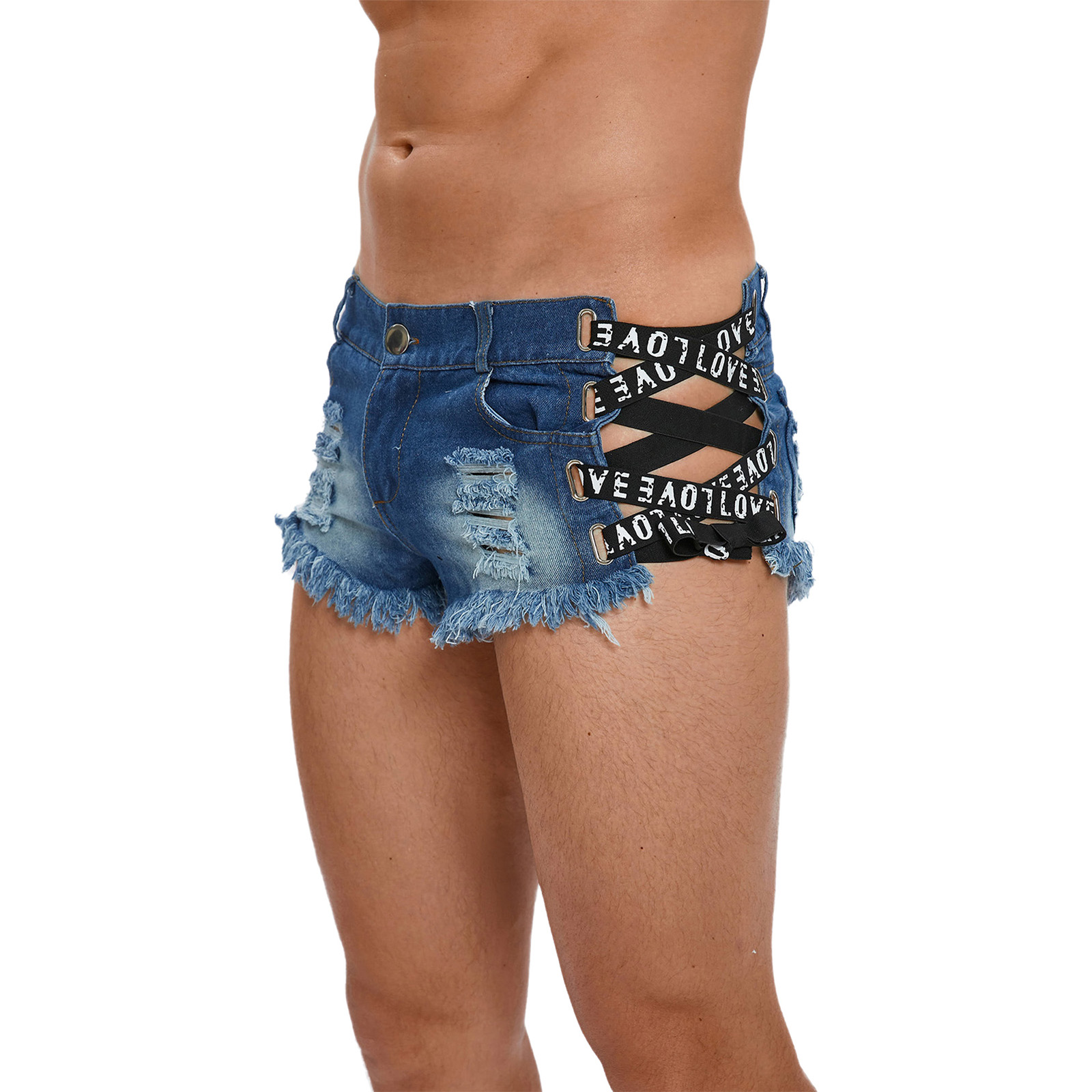 Mens Distressed Ripped Mini De - Men Fashion Jeans review and price