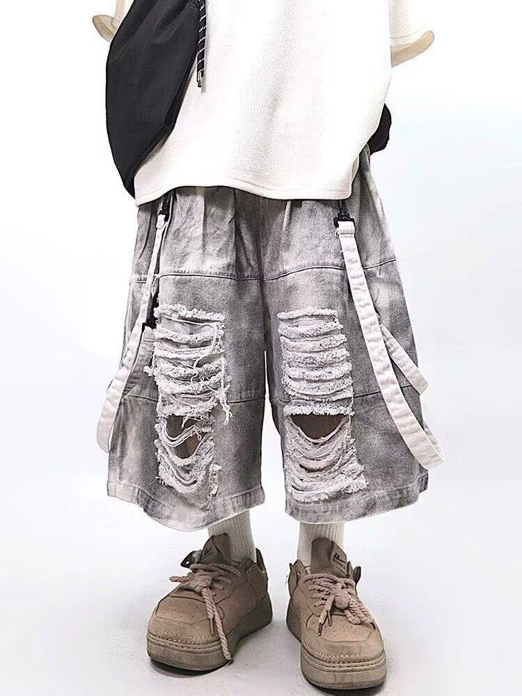 Retro Hip-hop Men's Ripped Jea - Men Fashion Jeans review and price