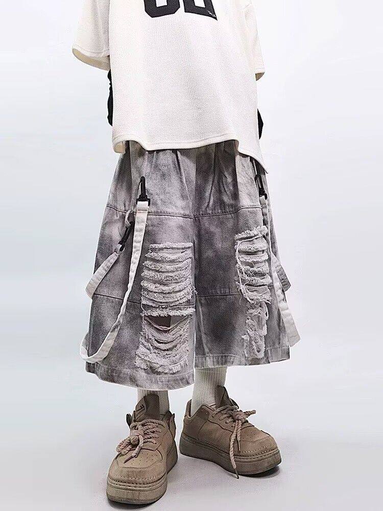 Retro Hip-hop Men's Ripped Jea - Men Fashion Jeans review and price